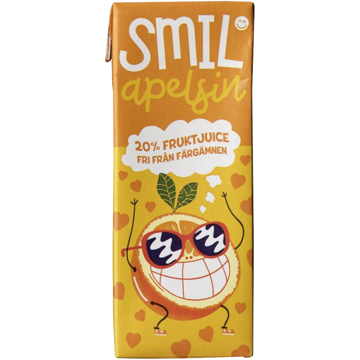 Smil Appelsin drikke 20cl  krt av 27 stk