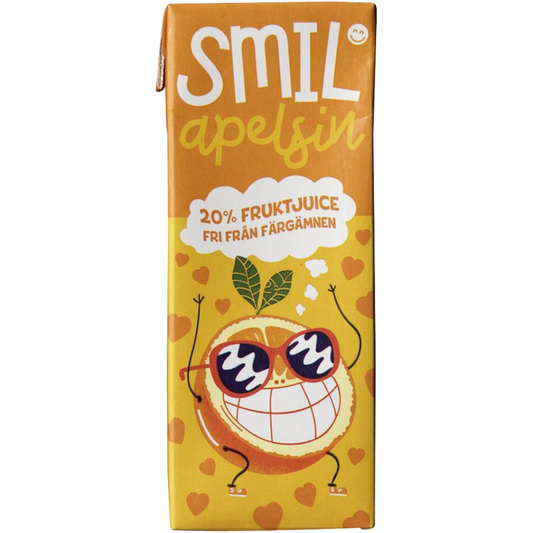 Smil Appelsin drikke 20cl  krt av 27 stk