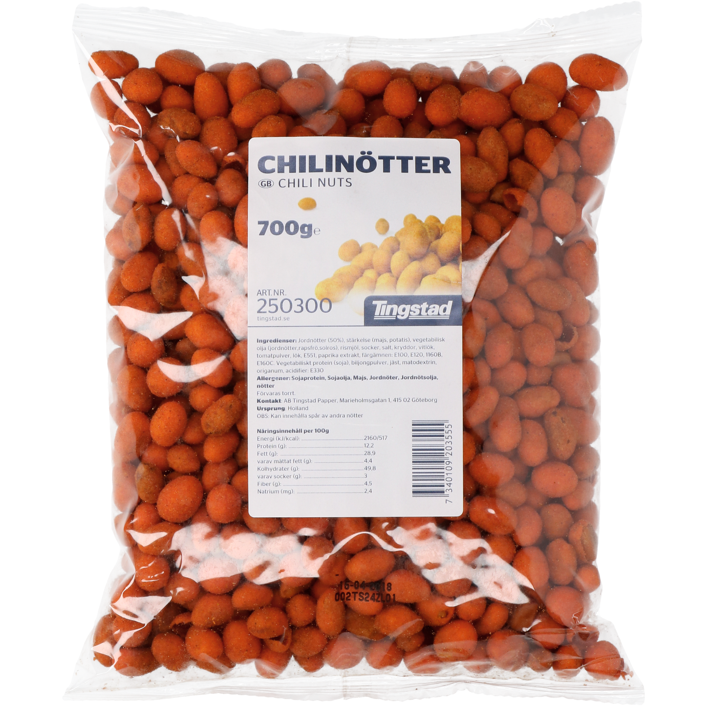 CHILINØTTER 700 GRAM pris pr pose