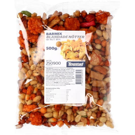 BARMIX BLANDEDE NØTTER 500 Gr pris pr pose