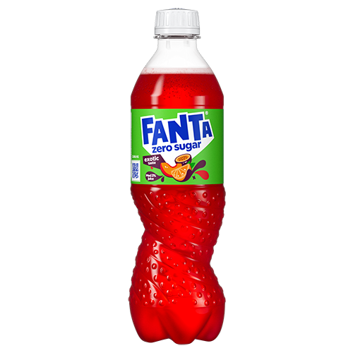 0,5l - Fanta Exotic Zero Sugar flaske x 24 stk  22.90 pluss pant