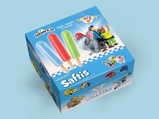 Vennebyen Saftis 30 stk saftis Barnepakke